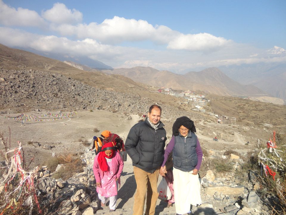 Aama on the way to Muktinath from Kagbeni Mustang