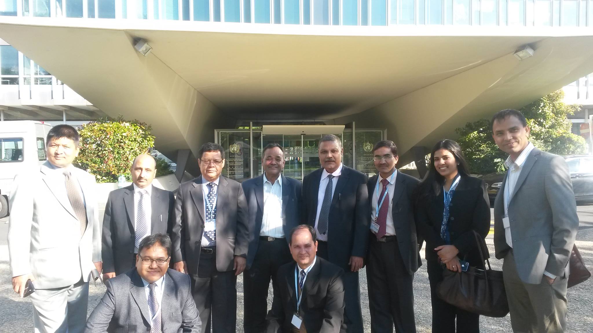 Nepalese delegation in WHO Headquarters, Geneva, Switzerland.