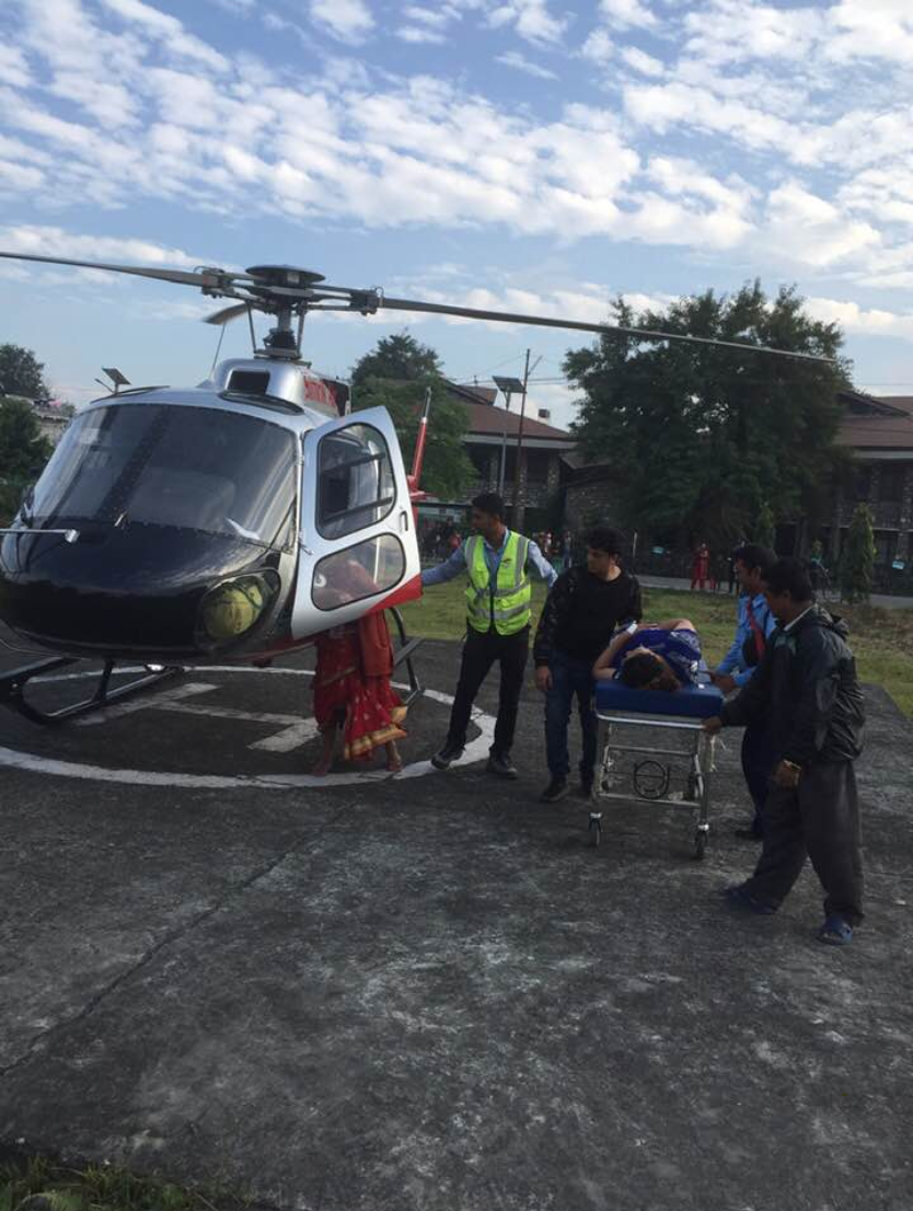 The helicopter is only option to retrieve women with obstetrics emergency from the remote high-hill and mountain districts.