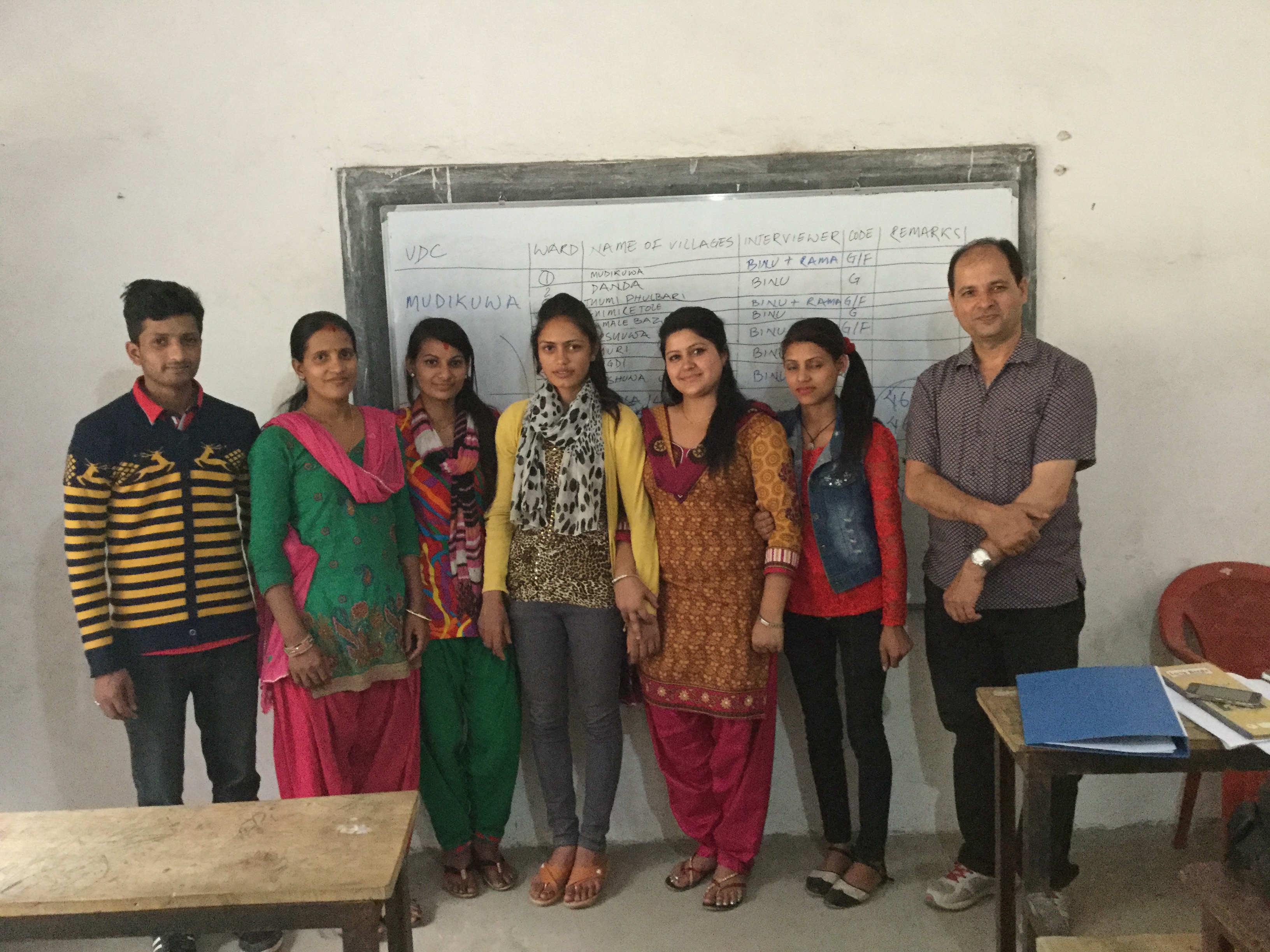 Training data collection assistants as part of the intervention research in rural Nepal