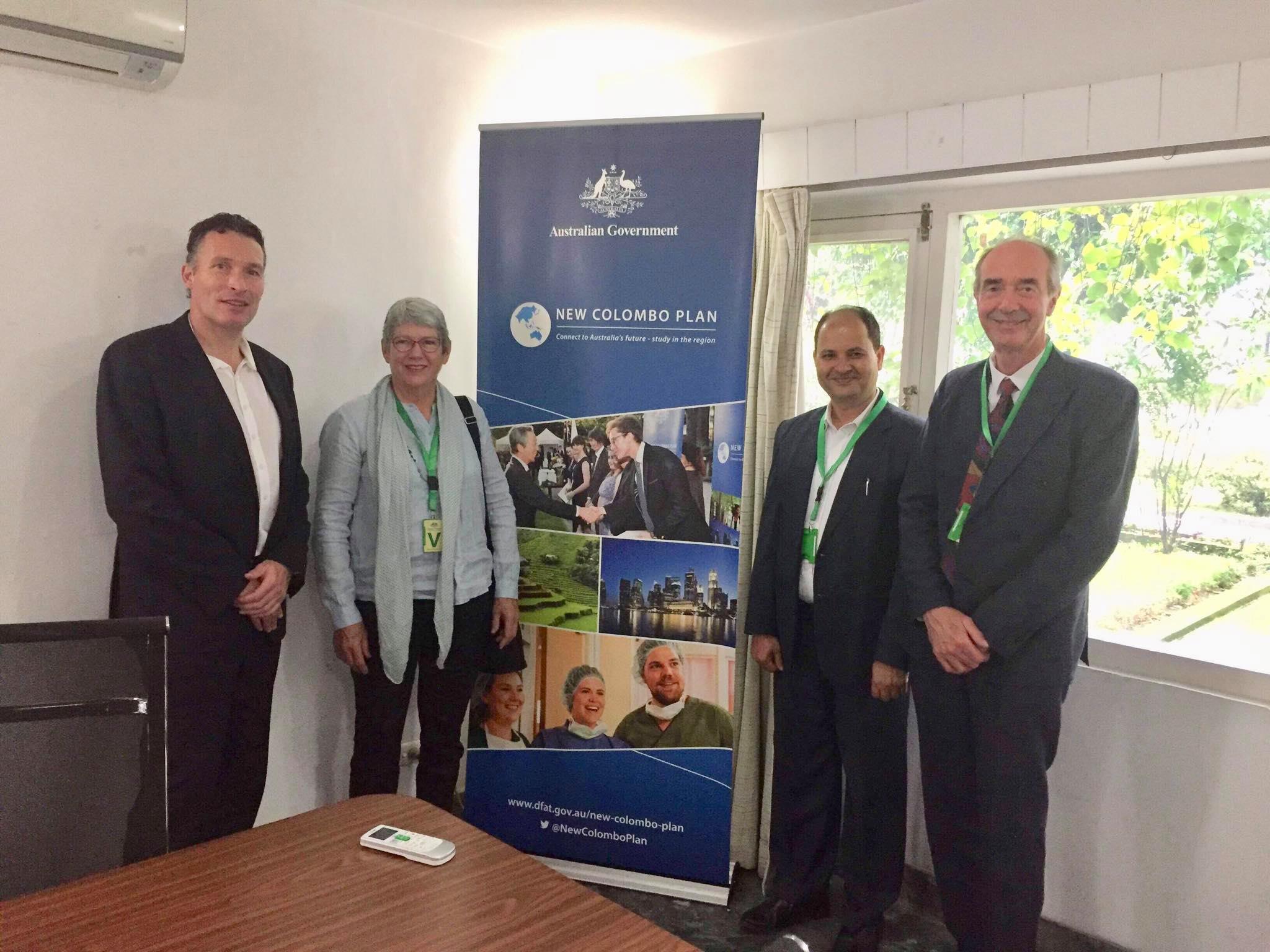 Meeting with His Excellency Peter Budd, Australian Ambassador to Nepal along with Laureate Professor Roger Smith AM and Mrs. Annie Smith to discuss  potential collaboration to improve air retrieval of obstetrics emergency cases.