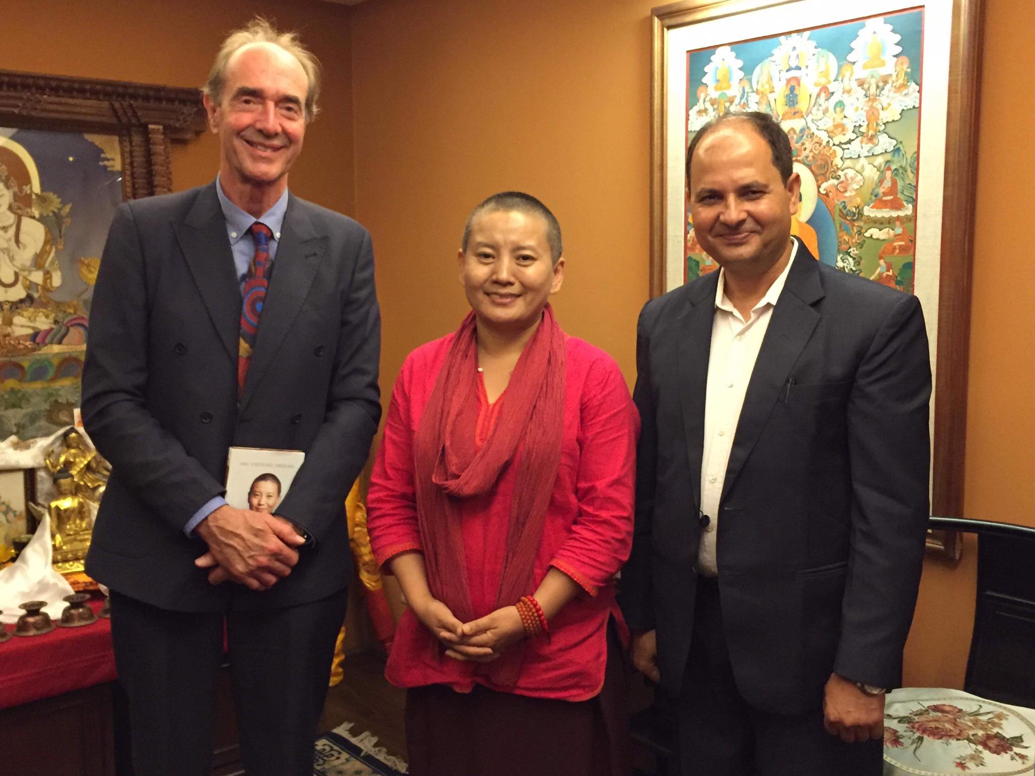 Meeting with spiritual leader and singer Ms Ani Chhoing Drolma along with Laureate Professor Roger Smith AM to discuss potential collaboration to educate community through singing health messages.